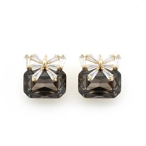BOW CZ STUD GOLD EARRINGS